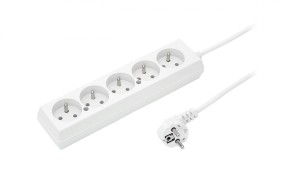 Przedłużacz 5-gniazd z/u 10A 5m /OMY 3x1/ biały PS-570 T-105820
