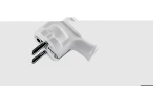 Wtyczka kątowa 2P+Z unischuko IP20 250V~ 16 A biała 24030