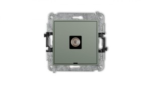 MINI Mechanizm gniazda antenowego pojedynczego TV, bez pola opisowego szałwiowy 61MGTVBO-1
