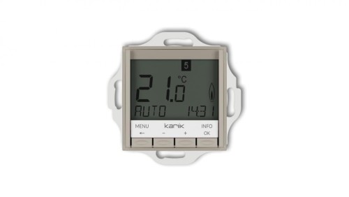 MINI Mechanizm uniwersalnego elektronicznego tygodniowego regulatora temperatury (podświetlenie niebieskie) taupe 60MRT-3.2