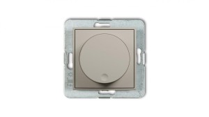 MINI Mechanizm elektronicznego regulatora oświetlenia przyciskowo-obrotowego do lamp LED taupe 60MRO-2