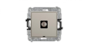 MINI Mechanizm gniazda antenowego pojedynczego TV, bez pola opisowego taupe 60MGTVBO-1