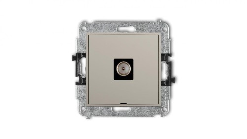 MINI Mechanizm gniazda antenowego pojedynczego TV, bez pola opisowego taupe 60MGTVBO-1
