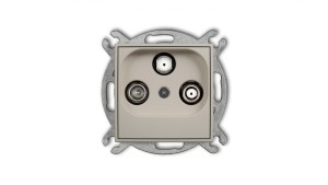 MINI Mechanizm gniazda abonenckiego 2 wyjścia SAT + TV taupe 60MGSN