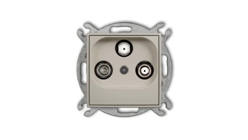 MINI Mechanizm gniazda abonenckiego 2 wyjścia SAT + TV taupe 60MGSN