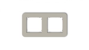 MINI Ramka uniwersalna podwójna zaokrąglona z tworzywa taupe 60MRTZ-2