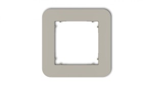 MINI Ramka uniwersalna pojedyncza zaokrąglona z tworzywa taupe 60MRTZ-1