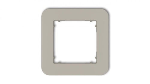 MINI Ramka uniwersalna pojedyncza zaokrąglona z tworzywa taupe 60MRTZ-1
