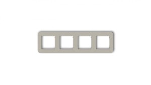 MINI Ramka uniwersalna poczwórna zaokrąglona z tworzywa taupe 60MRTZ-4