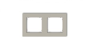 MINI Ramka uniwersalna podwójna kwadratowa z tworzywa taupe 60MR-2