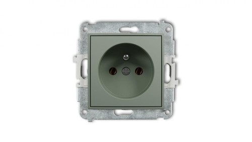 MINI Mechanizm gniazda pojedynczego z uziemieniem 2P+Z (bez przesłon torów prądowych) szałwiowy 61MGP-1z