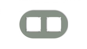 MINI Ramka uniwersalna podwójna okrągła z tworzywa szałwiowy 61MRTO-2