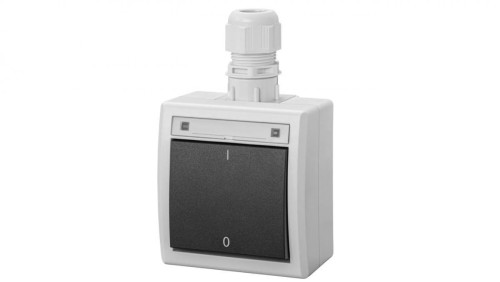 AQUANT 2K łącznik natynkowy 2-biegunowy IP65 antracytowy 5003-67
