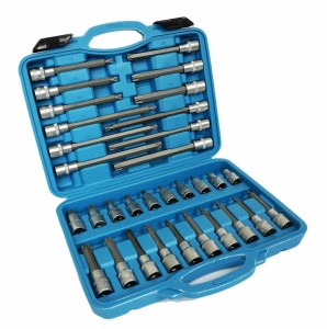 KLUCZE TORX 1/2" PRZEDŁUŻANE 32szt   /SILVER