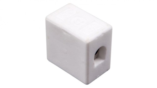 Złączka gwintowa porcelanowa 10mm 1-tory biała CPO-15A-1P 80721516