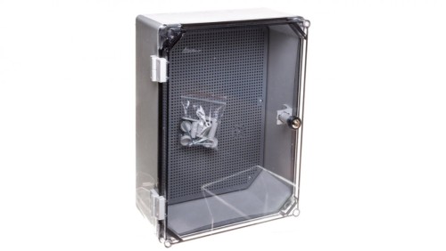 Obudowa 400x300x166mm IP65 z płytą montażową transparentna UNIbox Uni-1/T 43.11