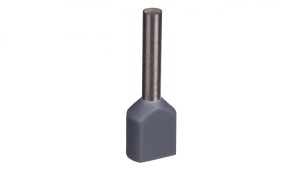 Końcówka tulejkowa izolowana TID 2x0,75mm2/10mm szara cynowana TID2x0,75L10 /100szt./