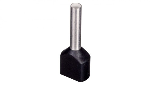 Końcówka tulejkowa izolowana TID 2x1,5mm2/12mm czarna cynowana TID2x1,5L12 /100szt./