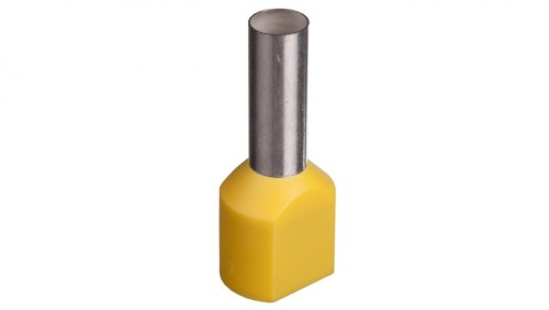 Końcówka tulejkowa izolowana TID 2x6mm2/14mm żółta cynowana TID2x6L14 /100szt./