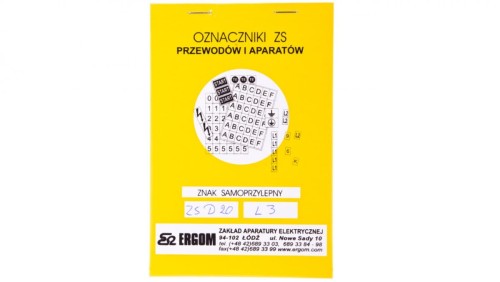 Znaki samoprzylepne ZS D20/L3 E04ZP-02030402900