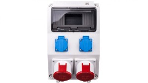 Rozdzielnica budowlana RS-9 9-mod. 2x2P+Z, 2x32A/5P, IP44 bez zabezpieczeń 6222-00