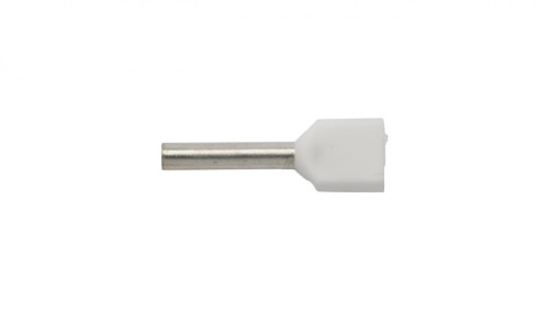 Końcówka tulejkowa izolowana HI 2X0,75/10 biała E08KH-02020104401 /100szt./