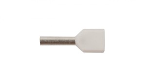 Końcówka tulejkowa izolowana HI 2X0,75/8 biała E08KH-02020104121 /100szt./