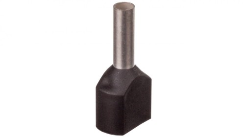 Końcówka tulejkowa izolowana TID 2x1,5mm2/8mm czarna cynowana TID2x1,5L8 /100szt./