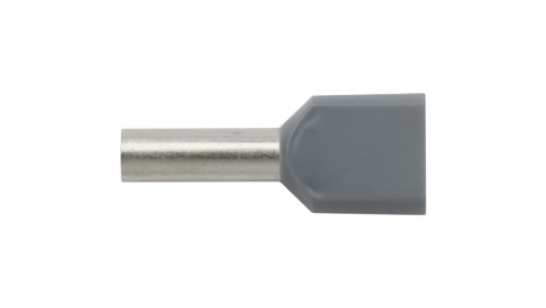 Końcówka tulejkowa izolowana HI 2X4/12 szara E08KH-02020102101 /100szt./