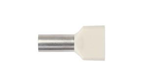 Końcówka tulejkowa izolowana HI 2X10/14 kość słoniowa E08KH-02020102601 /100szt./