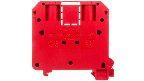 Złączka szynowa 2-przewodowa 16mm2 czerwona NOWA ZSG 1-16.0Nc 11621311