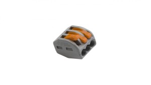 Szybkozłączka z dźwignią 3x 0,08-4mm2 jasnoszary 222-413 /opak.50szt./