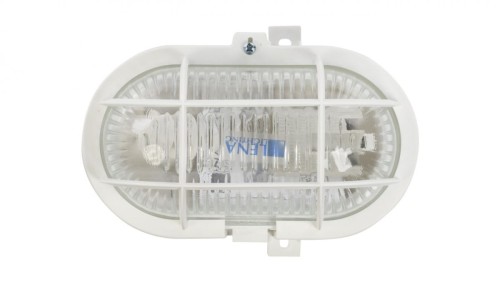 Oprawa kanałowa OVAL 1x60W E27 IIkl. 230V IP44 z siatką z tworzywa, biała 302015/EU