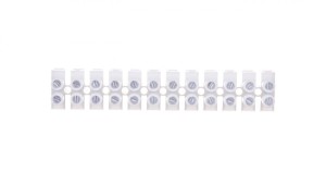 Listwa zaciskowa gwintowa 1,5mm2 12-torowa poliamidowa PA66 z podkładką biała LPA12-1.5 89091110