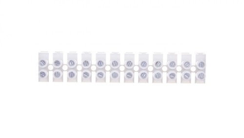 Listwa zaciskowa gwintowa 1,5mm2 12-torowa poliamidowa PA66 z podkładką biała LPA12-1.5 89091110