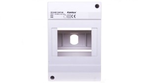 Rozdzielnica modułowa tworzywo 1x4 natynkowa IP30 IK06 II klasa bez drzwi DB104W 1X4P/SM biały 3851