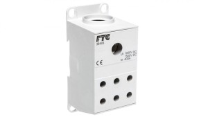 Blok rozdzielczy CU o 1 potencjale, 175 A, wejścia: 1 x 95 - 240 mm2 (drut), lub 1 x 70 - 185 mm2 (linka), wyjścia: 6 x 10 -50