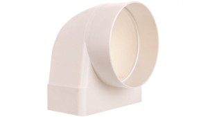 Kolano pionowe łącznikowe PS 122x60mm fi 100mm białe 430