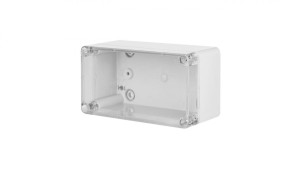INDUSTRIAL Puszka hermetyczna n/t 170x135x241mm IP65 szara, pokrywa transparentna 2710-01