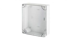 INDUSTRIAL Puszka hermetyczna n/t 270x220x106mm IP65 szara, pokrywa transparentna 2719-01
