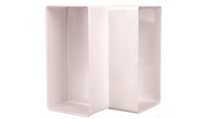 Kolano pionowe płaskie 90st. 55x110mm białe KP55-25