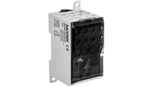 Blok dystrybucyjny - rozdzielczy OJL280A czarny we: 1xAl/Cu 35-120 wy: 2x6-35mm2/5x2,5-16mm2/ 4x2,5-10mm2 1000V MAB1281S10