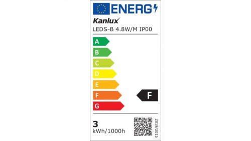 Taśma LED 12V LEDS-B 4.8W/M IP00-CW 500lm/m 6500K IP00 FPC rolka 5mb 24518