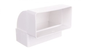 Kolano pionowe płaskie 90st. 60x120mm białe KP120-25