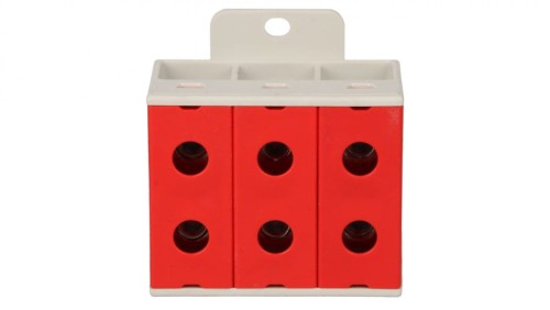 Złączka szynowa 3-torowa 35mm2 czerwona ZGX-3x35 czerwona ENE-00181