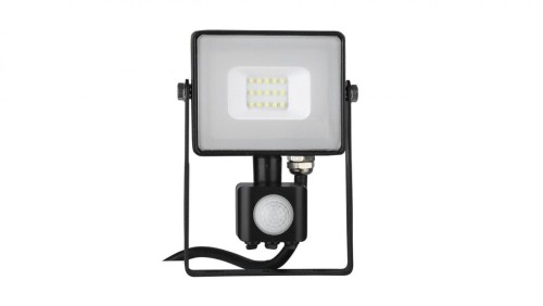 Projektor LED 10W 800lm 4000K Dioda SAMSUNG z czujnikiem ruchu PIR Czarny IP65 437