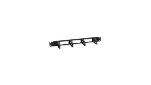 Organizer kabli 1U do szaf rack 19, 4x67mm, czarny