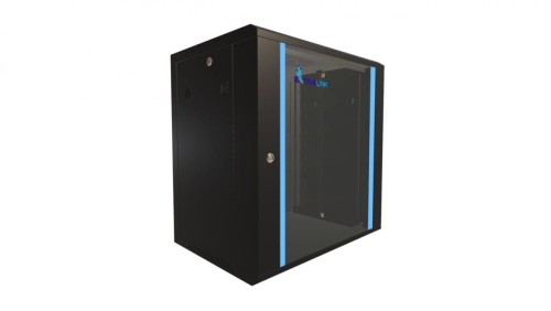 Szafa rack montowana na ścianie Extralink 12U 600x450 Czarna