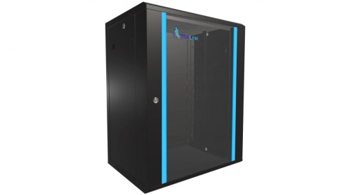 Szafa rack montowana na ścianie Extralink 15U 600x450 Czarna
