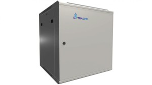 Szafa rack montowana na ścianie, drzwi blaszane pełne Extralink 12U 600x600 ASP Szara